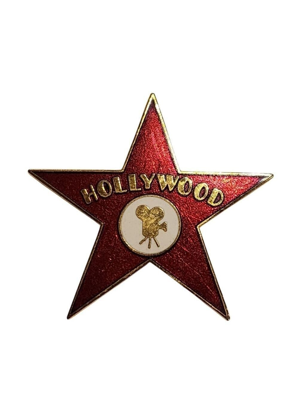 Pinnacle Designs Hollywood Walk Of Fame Star Pin 1.5" Red Star